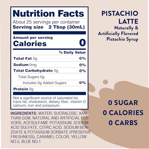 Jordan's Skinny Pistachio Coffee Flavoring Syrup (25.4 Fl Oz)