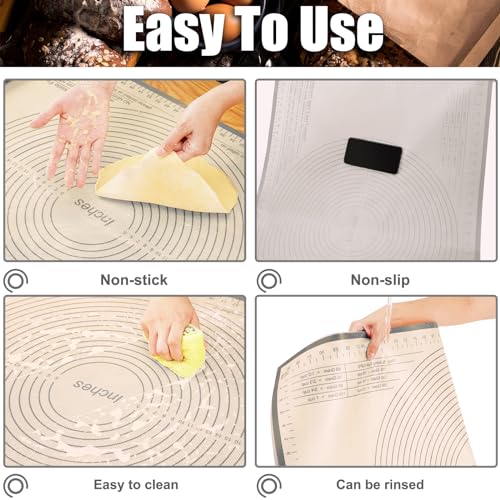 Silicone Pastry Mat 34x26 Inch Nonstick Baking Mat