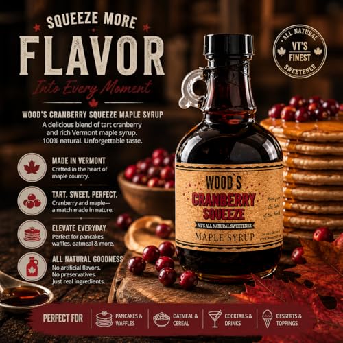 Cranberry Squeeze Maple Syrup (8 Fl Oz)