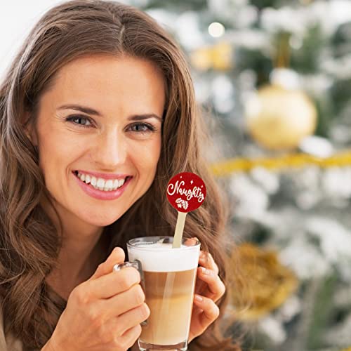 120 Pcs Wooden Christmas Coffee Stirrers Stir Sticks