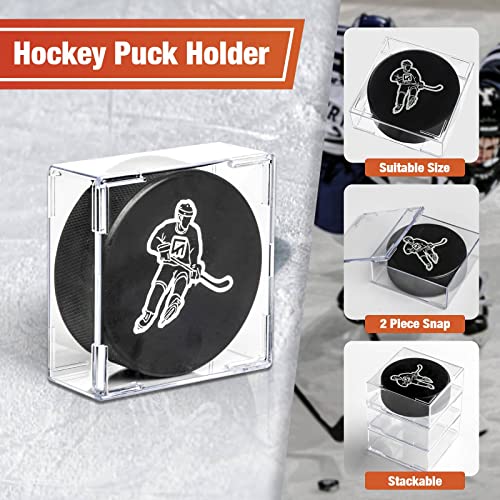 Cube Square Hockey Puck Display Cases (6 Count)