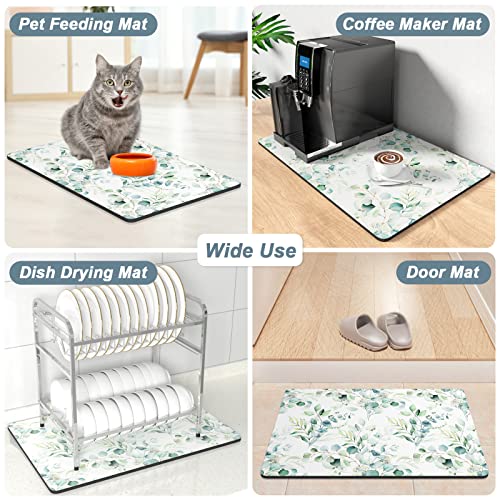 Coffee Mat 16" x 24" Cute Minimalism Design Coffee Bar Mats for Espresso Machine Station Accessories and Organizer