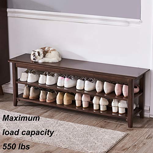 Shoe Rack Bench Wooden Shoe Storage Bench Entryway Bench
