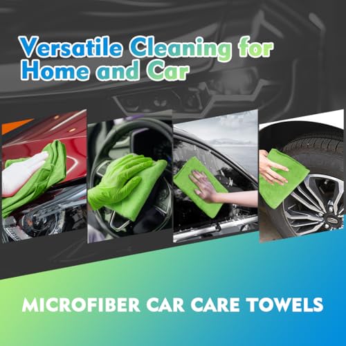 Green Microfiber Cleaning Cloth 12 Pack (12 Count)
