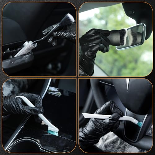 9PCS Boar Hair Car Detailing Brush Set
