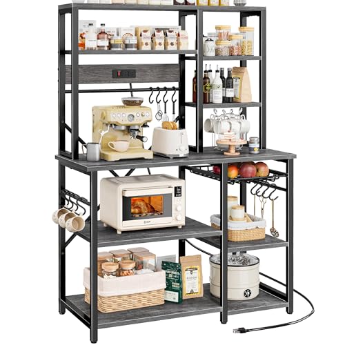 Large Bakers Rack with Power Outlets (22 Count)