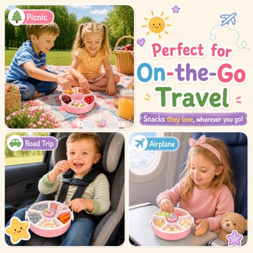 Kids' Rotating Snack Container Set