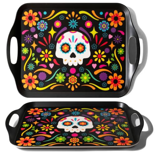 2 Pack Dia de Los Muertos Serving Trays (2 Count)