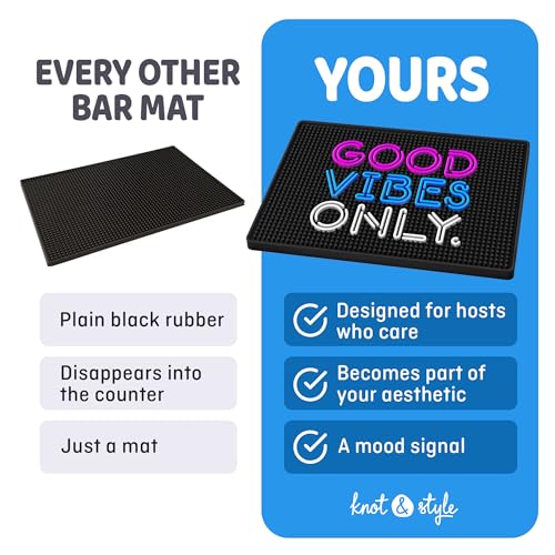Good Vibes Only Bar Mat