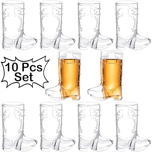 2 Ounce Cowboy Boot Shot Glasses (10 Count)