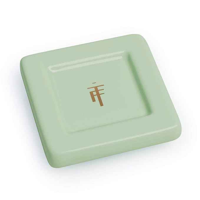 Tea Forte Fleur 3-Piece Premium Tea Gift Set with Pale Mint Green Cafe Cup with Lid, Tea Tray and 10 Assorted 2 of Each Variety Organic Handcrafted Pyramid Infuser Tea Bags