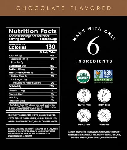 Organic Plant Based Protein Powder (9.88 Ounce)