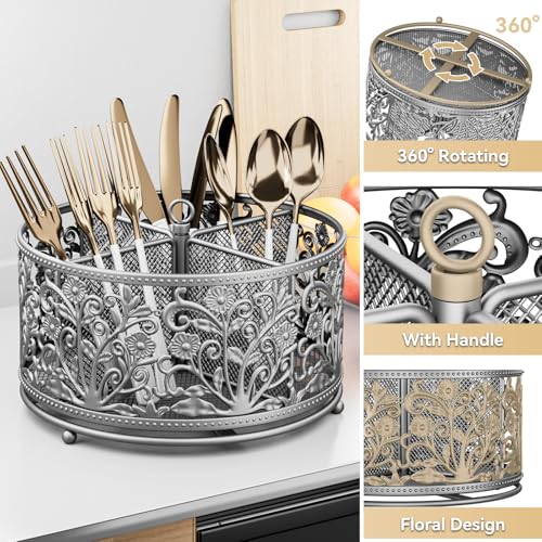 360° Rotating Flatware Caddy