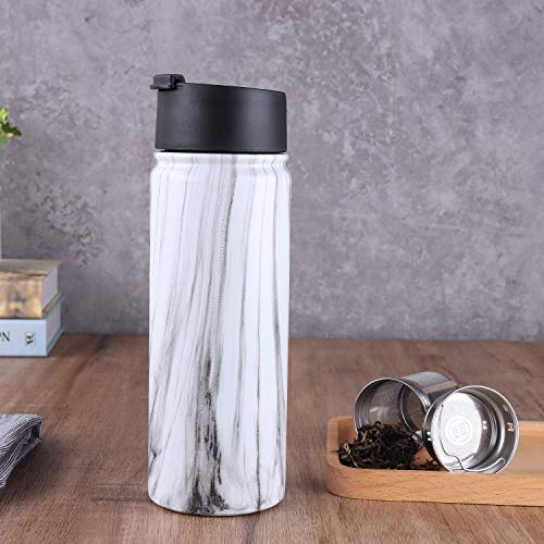 Tea Infuser Bottle With Removable Loose Leaf Filter Stainless Steel Insulated Travel Tea Strainer Tumbler Tea Drinkers Gifts for Men Women