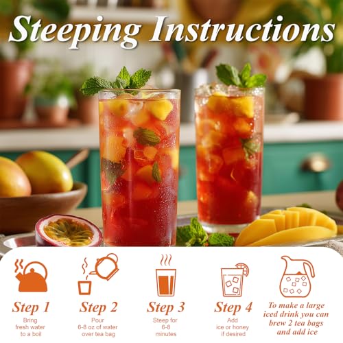 Mango Passionfruit Herbal Tea Bags (50 Count)