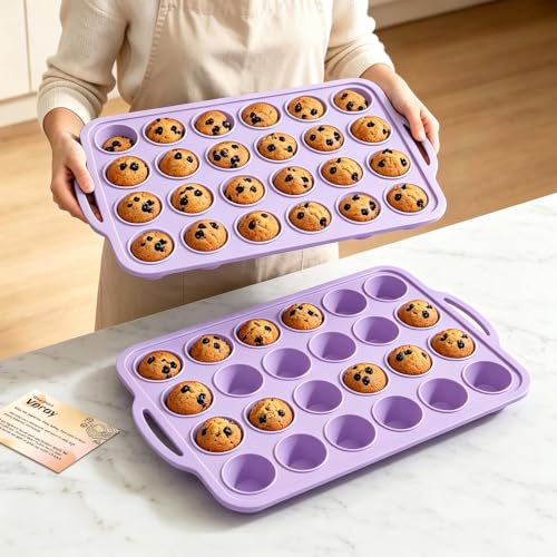 Purple Mini Silicone Muffin Molds (2 Count)