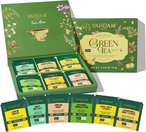 Green Tea Variety Pack Sampler Assortment (36 Count)