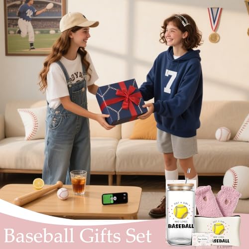 Funny Baseball Birthday Gifts Set for Women Girls Baseball Coach Player