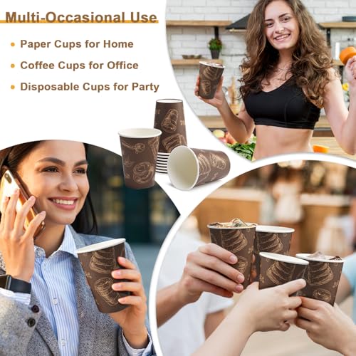 12 oz 500 Pack Disposable Coffee Cups (500 Count)