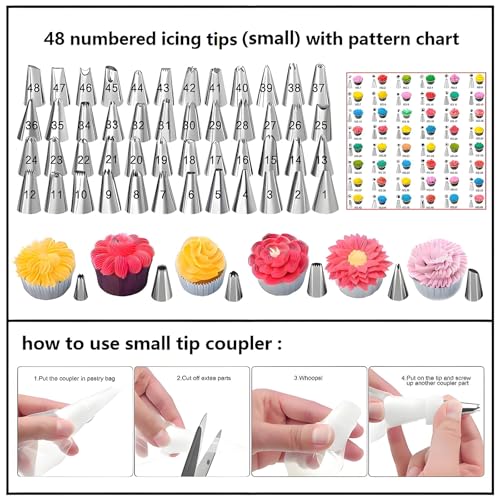 Piping Bags and Tips Set (130 Count)