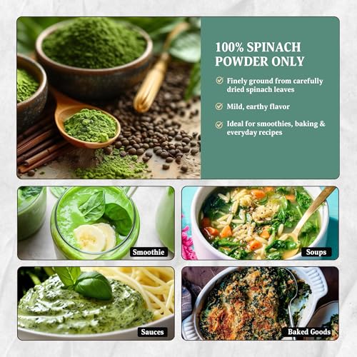 Yogi's Gift® Spinach Powder 1 lb Finely Ground Leaf Powder Smooth Blending (16 Ounce)
