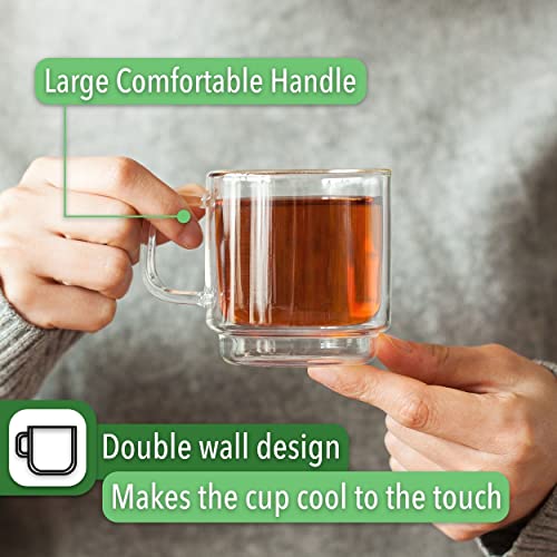 BTaT Double Walled Stackable Espresso Cups (4 Count)