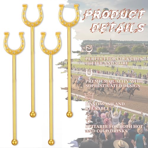 Horseshoe Drink Stirrers 6 Inch Plastic (120 Count)