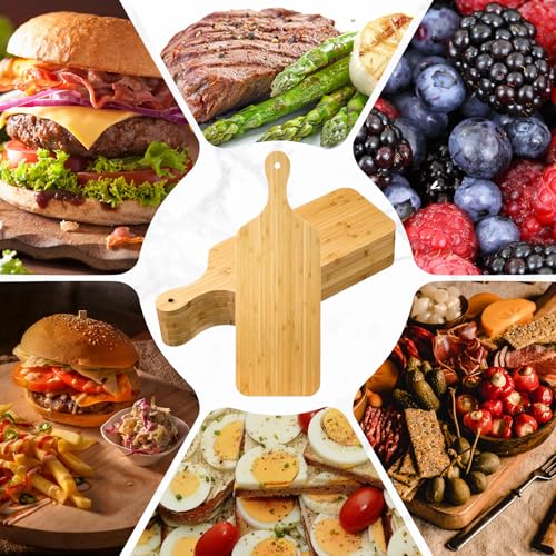 6 Pcs Thicken Cutting Board Bulk Wood Board for Chopping Serving Charcuterie Material for Laser Engraving Mother' Day Wedding Housewarming Gift (6 Count)