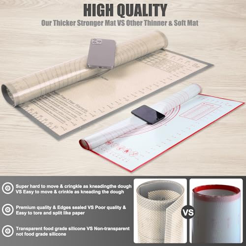 Silicone Pastry Mat 34x26 Inch Nonstick Baking Mat