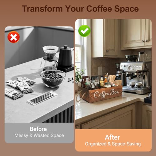 Coffee Station Organizer with Small Removable Dividers