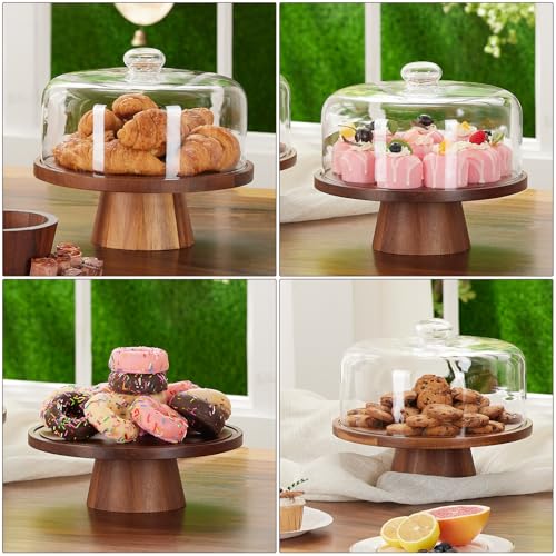 Wooden Cake Stand with Lid