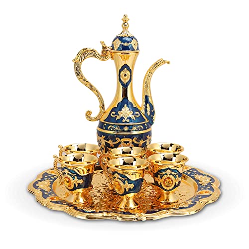 Tea Service Set with Tray and Cups