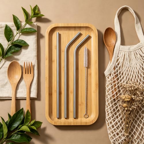 10 Pcs Stainless Steel Straws