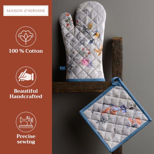 100% Cotton Oven Mitt & Pot Holder Set