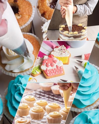 500 Pack 12 Inch Disposable Tipless Piping Bags for Cake Decorating