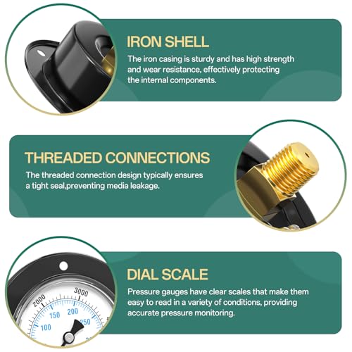 0 5000PSI Black Front Flange Panel Mount