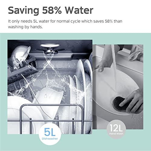Portable Dishwasher Countertop with 5L Built