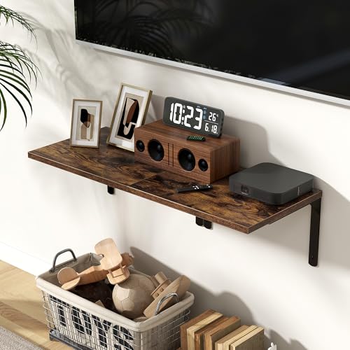 Rustic Brown 12 Inch Deep Floating Shelves Set of 2 (2 Count)