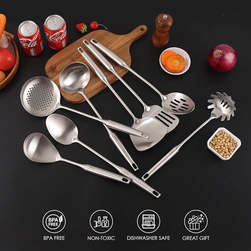 18 10 Stainless Steel Kitchen Utensils Set (8 Count)