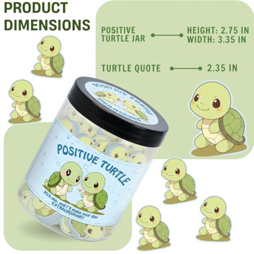 60 Positive Turtle Cards Jar