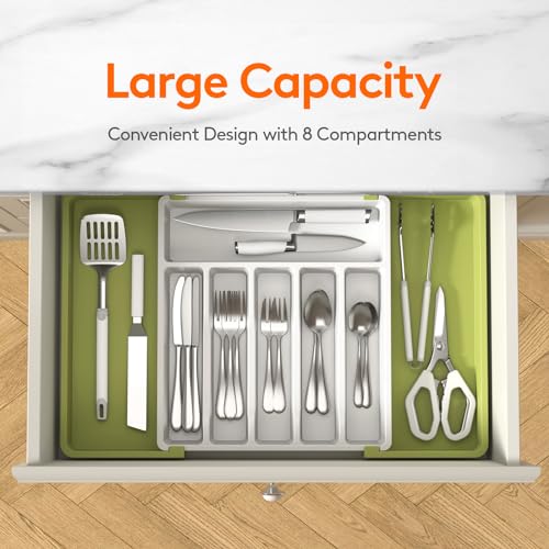 Extra Large Silverware Drawer Organizer
