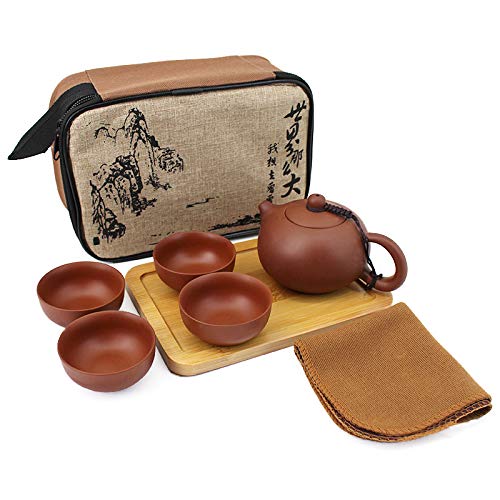 Portable Yixing Purple Clay Tea Set