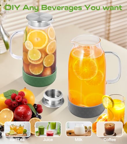 Glass Pitcher with Lid