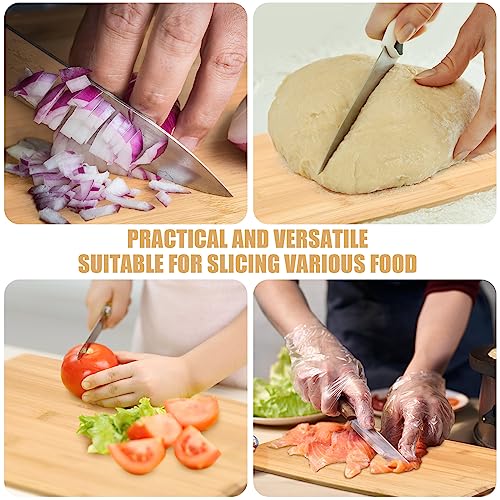 12 Packs Wooden Cutting Board Set with Handles Large Kitchen Serving Plain Chopping Board Bulk Gifts for Mom for Vegetables Meat Pizza Cheese Fruit Bread (12 Count)