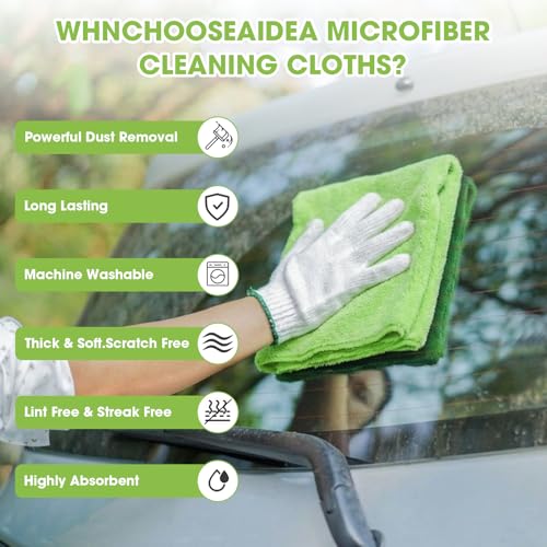 30 Pcs 16 x 16 Inch Edgeless Microfiber Plush Towels for Cars Detailing Drying Wash Polishing Absorbent Cleaning Cloths (30 Count)