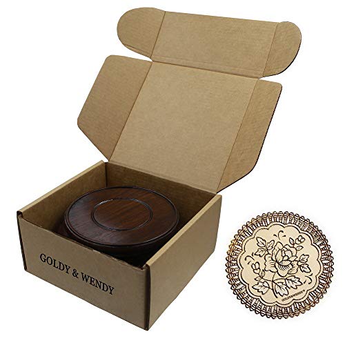 Oriental Luxury Round Elm Solid Wood Vase Display Stands Pedestal Base