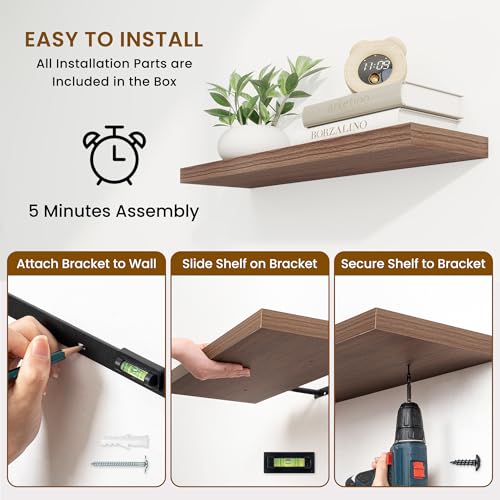 55 Inch Fireplace Mantel Shelf (2 Count)