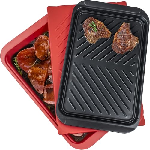 Grilling Prep and Serving Tray with Lid
