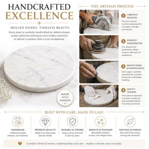 11 Inch Round Marble Cheese Cutting Board