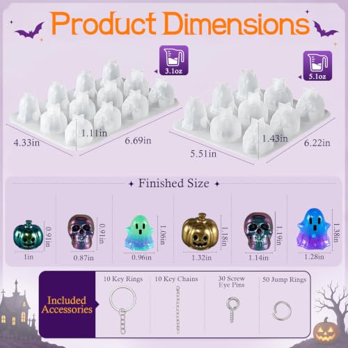Halloween Resin Molds Silicone (2 Count)